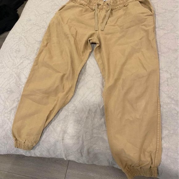 Ladies TNA cotton pant - jogger style. Beige, size Medium - Picture 1 of 3